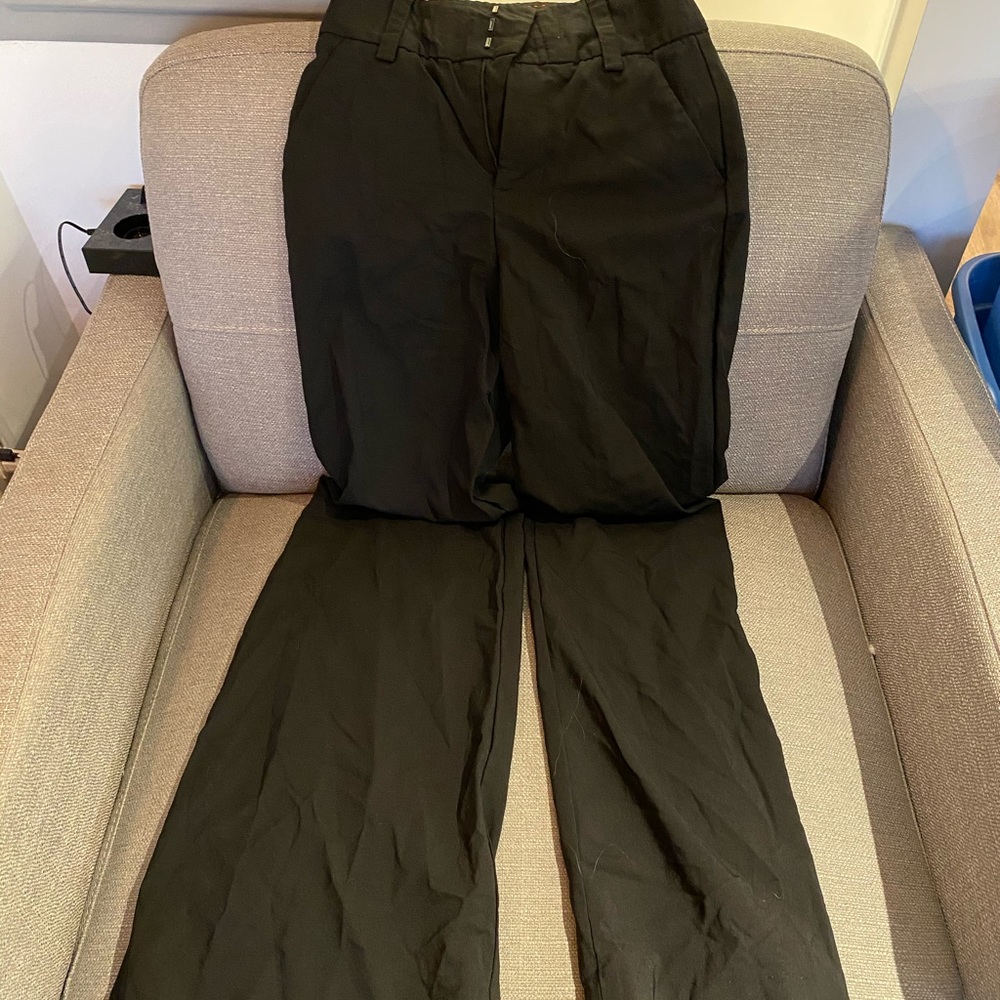Black Wide Legged High Waisted Pants